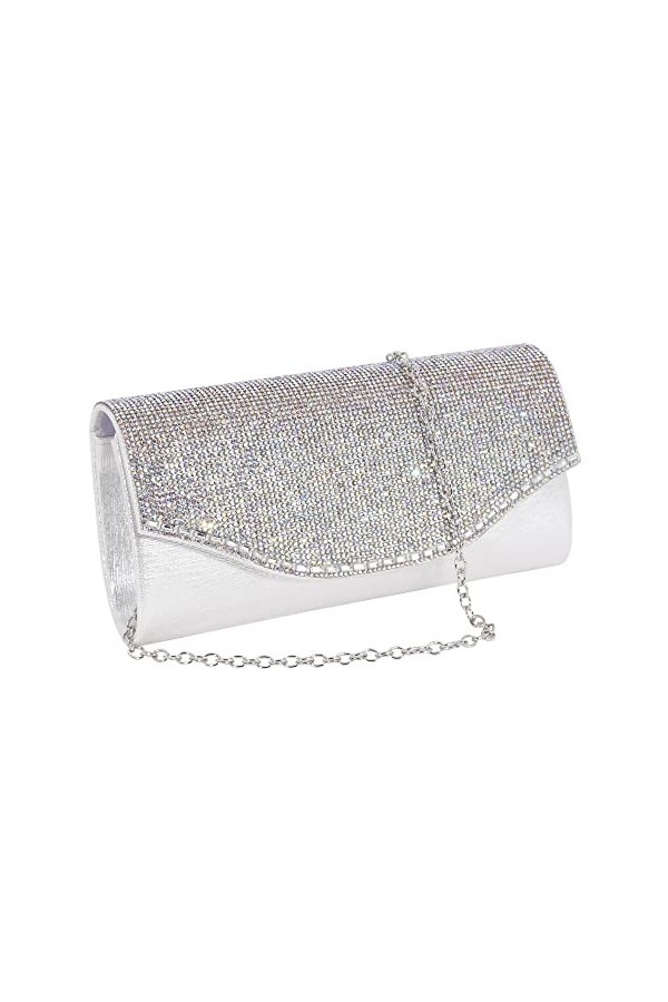Naimo Pochette pour femme avec strass, sac de soirée, sac à bandoulière, sac à bandoulière, sac à bandoulière pour fête banqu