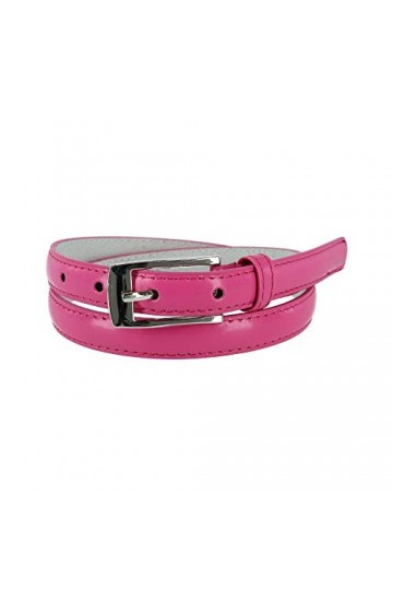 CTM Ceinture en cuir pour femme - Rose - Small