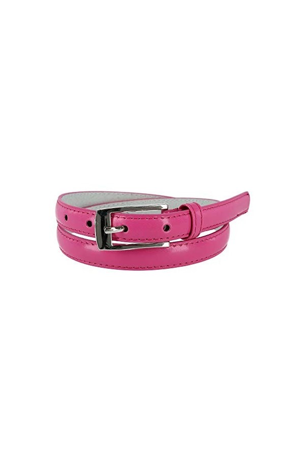 CTM Ceinture en cuir pour femme - Rose - Small