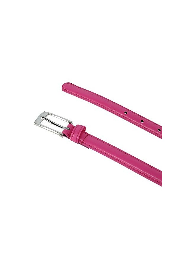CTM Ceinture en cuir pour femme - Rose - Small