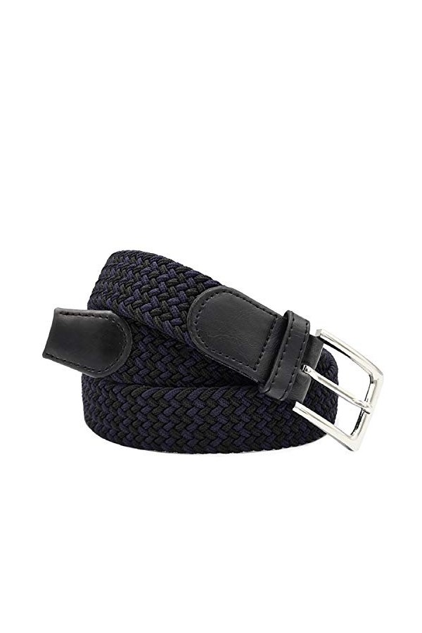 Gloop BE201701 Ceinture élastique en tissu tressé pour homme et femme - Multicolore - 120 cm