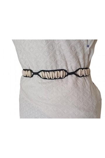 KVR Ceinture de taille ethnique rustique pour la Saint-Valentin avec perles de verre, 103-2 cm, 7 Twist, taille unique