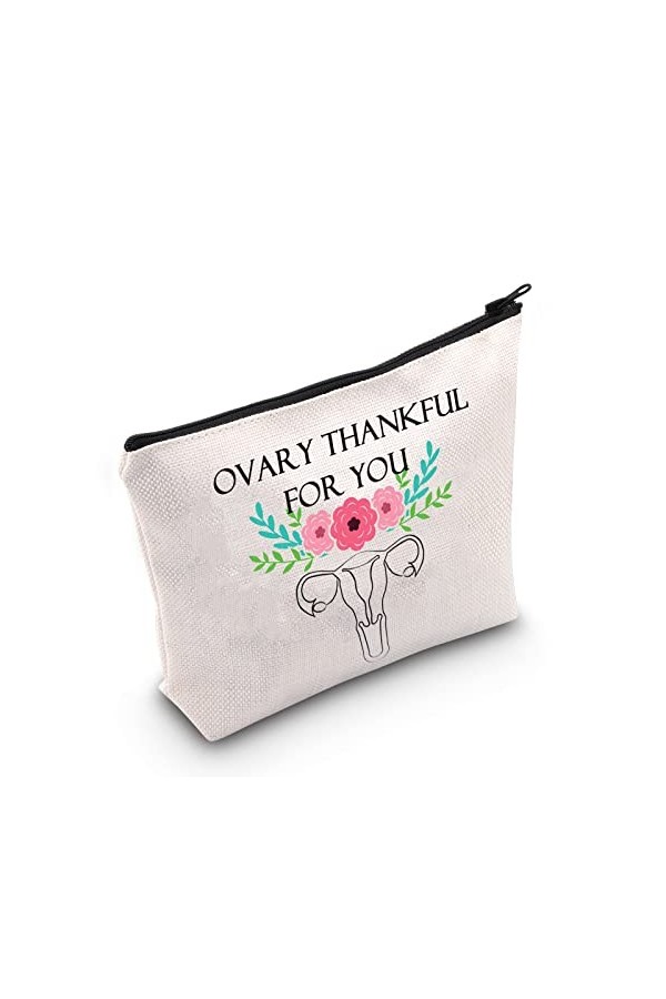 Doula Pochette de maquillage avec fermeture éclair pour femme, Sac O-var