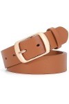 JasGood Ceinture en cuir pour femme avec boucle ardillon, Marron 05 , XXL:Fit für Taillengröße 116-125cm