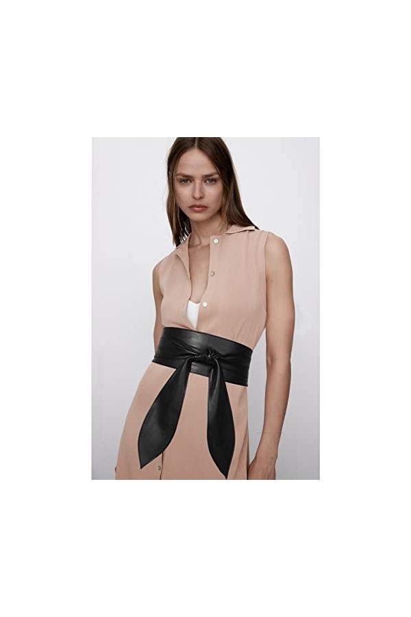 LumiSyne Ceinture Obi Pour Femme Vintage Ceinture Cinch Large Cuir PU Doux Ceinture Enveloppante Ceinture Large Nouée Ceintur