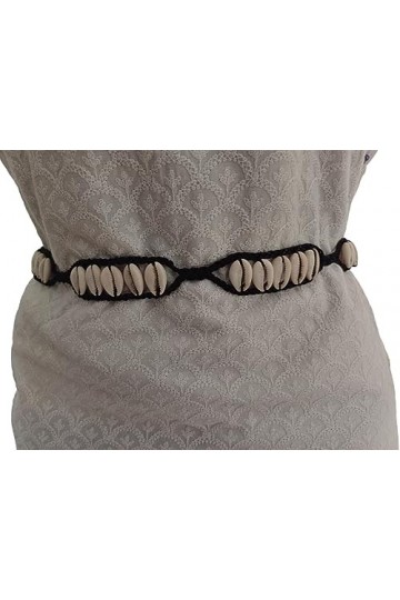 KVR Ceinture de taille ethnique rustique pour la Saint-Valentin avec perles de verre, 103-2 cm, 7 Twist, taille unique
