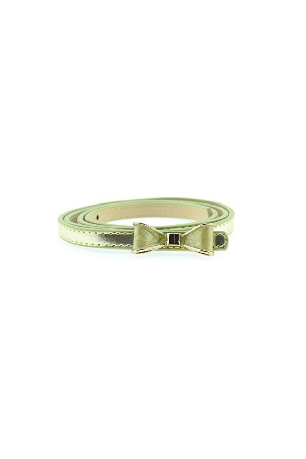 Inception Pro Infinite Ceinture femme - fine couleur or - éco-cuir - boucle - noeud lt - 291