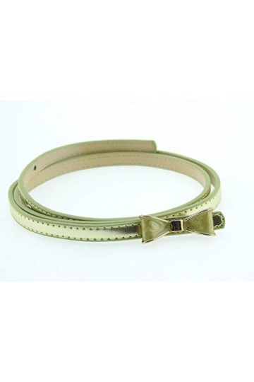 Inception Pro Infinite Ceinture femme - fine couleur or - éco-cuir - boucle - noeud lt - 291