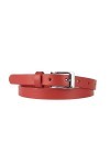Mix Your Beauty MYB Ceinture pour femme 100 % cuir véritable – hauteur 20 mm – sans couture – Fabriqué en Italie, rouge, 90-1