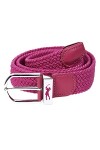 Surprizeshop Ceinture en toile tissée super extensible | Émaillé à la main sur la boucle | Ceinture de golf pour femme | Tail