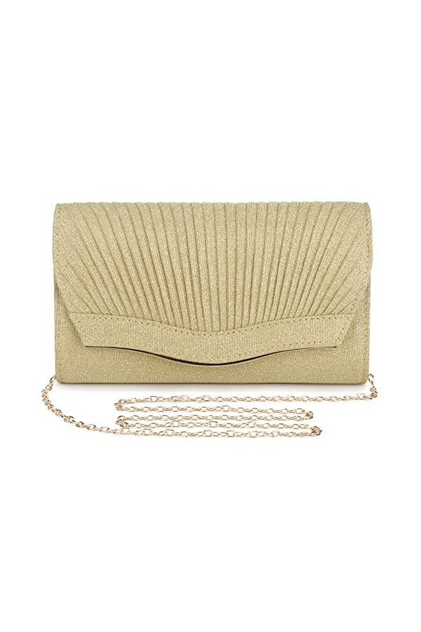 BAIGIO Femmes Cristal Cloutage Soirée Pochette Diamante Sac à main Élégant Sac à main pour Mariage Fête de bal de Mariage