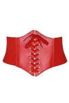 CHIC DIARY Ceinture large et extensible pour femme, Rouge, taille unique