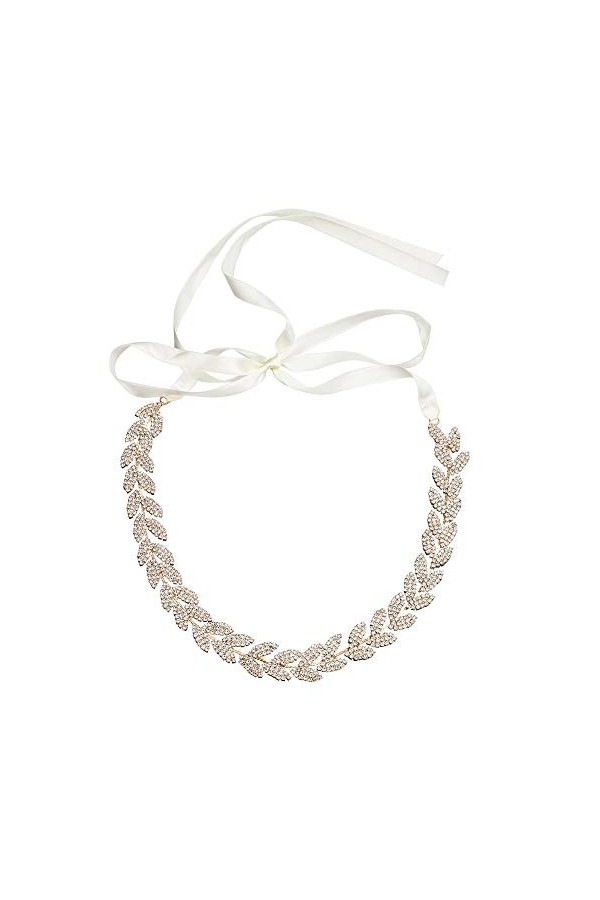 Ulalaza Femme Robe de soirée de Bal décoratif Ceinture de mariée Ceinture de Cristal Sashes Ceinture de Mariage Ceinture de m