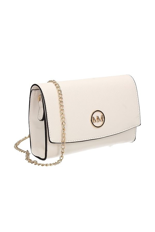 SwankySwans Clara Pochette en cuir vegan pour femme, blanc, One Size