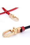 Aivtalk Femme Réglable Ceinture Fine en Cuir verni Belt Mince Ceinturon avec Boucle ardillon Décoration Ado Fille Jupe Robe J
