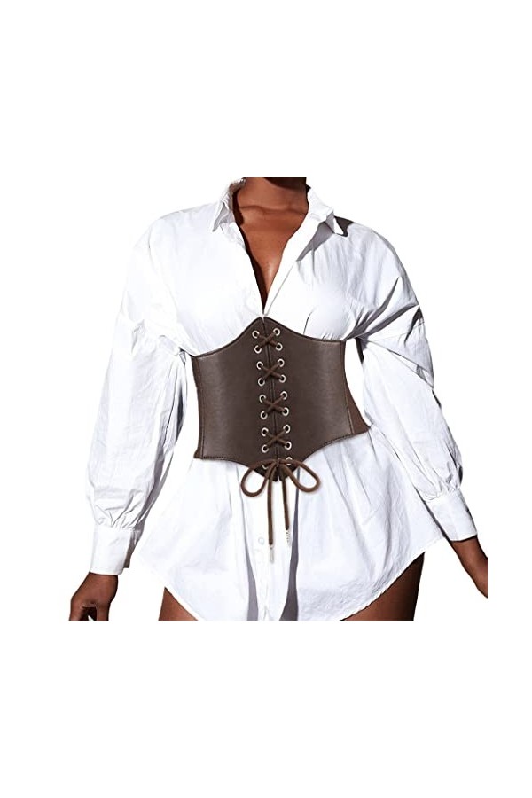 Creaght Ceinture pour femmes larges Corset élastiques ceintures pour guêpes ceintures en cuir ceintures pour femmes robes