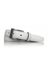 almela Ceinture femme étroite | 2,5cm de large - 25mm | Cuir Véritable | Ceinture fine | Boucle en argent satiné | Womens th