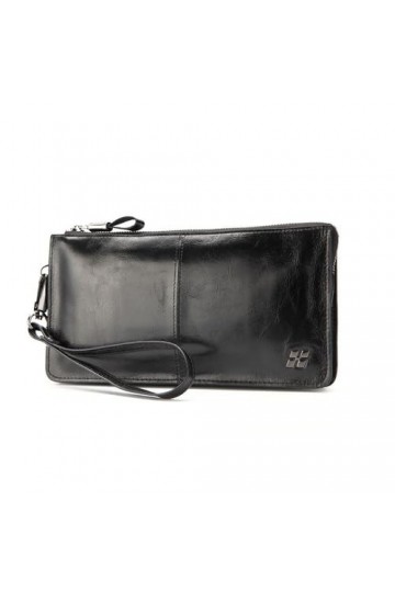 Woodland Leathers Pochette 100 % cuir véritable pour femme, un petit sac pour femme avec dragonne amovible et fermeture éclai