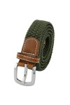 Shanxing Vert Armée Ceinture Femme élastique Tressée Extensible Stretch Sangle avec Boucle en Métal Fermeture en Cuir PU