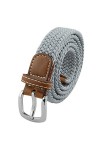 Shanxing Vert Armée Ceinture Femme élastique Tressée Extensible Stretch Sangle avec Boucle en Métal Fermeture en Cuir PU