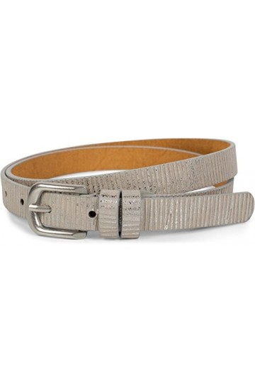 styleBREAKER Fine ceinture unie avec rayures métalliques, ceinture vintage, ajustable, femmes 03010089, taille:90cm, couleur: