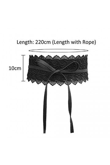 REYOK Ceinture Large Obi pour Femme,Dentelle Ceinture,Les Femmes En Cuir Souple Ceinture à Cravate Wrap Cinch Ceinture Large 