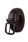 Awlyfm Ceinture élastique élastique en tissu de grande taille - Ceinture unisexe - 120-170 cm - Noir marron, Noir , X-Large