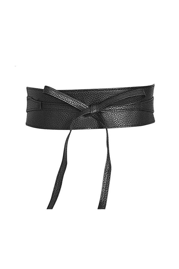 REYOK Ceinture large pour femme similicuir Obi,Les Femmes En Cuir Souple Ceinture à Cravate Wrap Cinch Ceinture Large Taille 