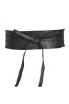 REYOK Ceinture large pour femme similicuir Obi,Les Femmes En Cuir Souple Ceinture à Cravate Wrap Cinch Ceinture Large Taille 