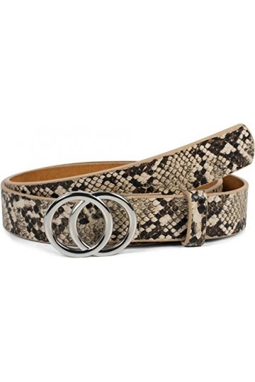 styleBREAKER Ceinture pour femmes avec motif serpent et boucle en forme de cercle, hanches, taille 03010094, taille:80cm, cou