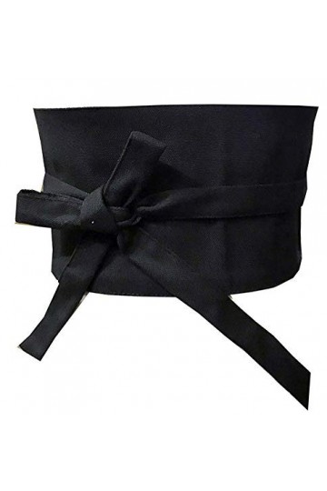 Black Temptation Kimono Vintage Imprimé Style Japonais Large Ceinture G4 