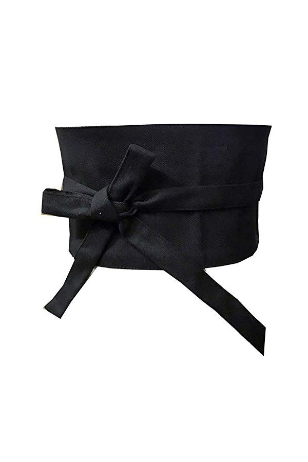 Black Temptation Kimono Vintage Imprimé Style Japonais Large Ceinture G4 