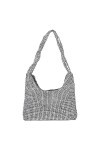 1 article sac à bandoulière incrusté de diamants, accessoires de soirée à la mode, sac à main pour femme, pochette élégante, 