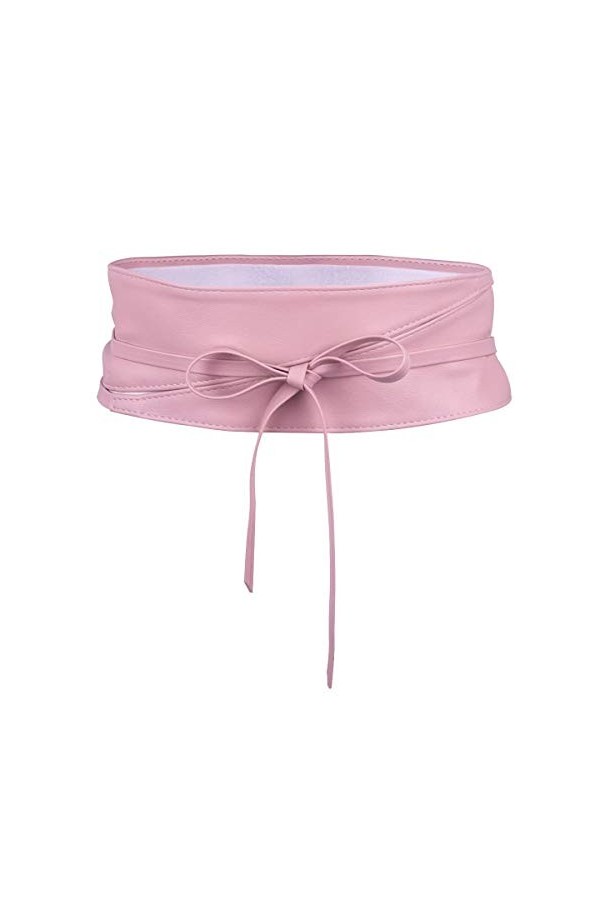 KYEYGWO Large ceinture à enrouler pour femme - Ceinture à nouer - Ceinture à nouer - Accessoire tendance, Rose, taille unique