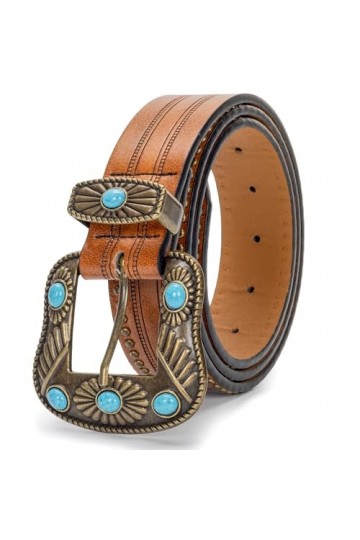 JowTreex Ceintures en cuir de cowgirl western – Ceinture de cowboy cowgirl country – Ceinture vintage avec gravure florale po
