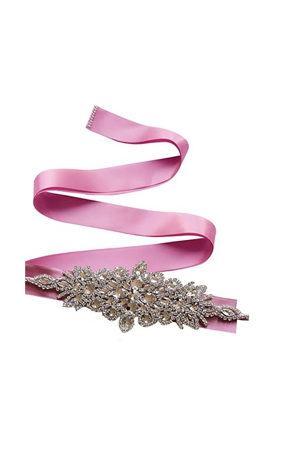 RDWESZOD Ceinture florale pour femme et fille - Pour mariage et fête prénatale, blanc lait-a, M