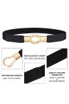 WXNPA 4 Pièces Ceinture Élastique pour Femme, Large Ceinture Vintage pour Robe, Chemises Ceintures de Mode pour Dames