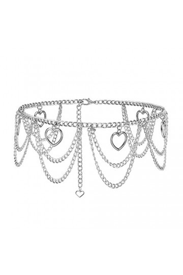 CHIC DIARY Ceintures en métal pour femme - Chaînes de ventre pour robe et jean Style 2 , style 2, taille unique