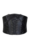 Tenorbass Womens Waist Corset Belt, Wide Leather Corset Belt Medieval Lace-up Tied Corset Elastic Waist Belt Retro Steampunk 