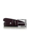 almela Ceinture femme étroite | 2,5cm de large - 25mm | Cuir Véritable | Ceinture fine | Boucle en argent satiné | Womens th