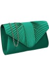 SwankySwans Sophie Pochette en satin pour femme, Vert, One Size