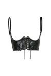 WQEPYY Punk Cuir Corset Ceinture Harnais Ceinture Corps Poitrine Chaîne Sexy Goth Gilet Ceinture Réglable Bijoux de Corps pou
