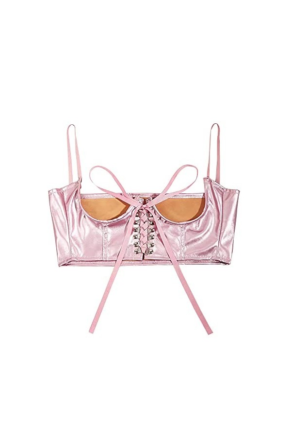 WQEPYY Punk Cuir Corset Ceinture Harnais Ceinture Corps Poitrine Chaîne Sexy Goth Gilet Ceinture Réglable Bijoux de Corps pou