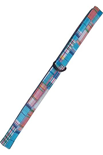 KVR Ceinture en coton tissé Madras à carreaux patchwork vintage multicolore pour fille adolescente femme double anneau en D, 