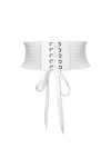 LumiSyne Ceinture Corset à Lacets Pour Femme Ceinture Élastique Large Conception De Bouton Pression Garniture à Volants Mode 