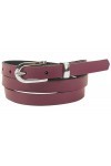 fashionchimp Basic Ceinture fine pour femme 100 % cuir véritable Largeur env. 1,5 cm Fabriqué en Allemagne, Cyclam-montana, 9