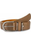 styleBREAKER Ceinture unisexe unie avec métal au passant, faux cuir unicolore, ceinture, raccourcissable 03010123, couleur:Bl