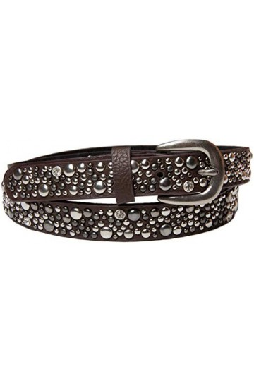 styleBREAKER Ceinture effet vintage, fine ceinture pour femmes avec des rivets et des strass, longueur ajustable 03010021, ta