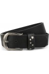 styleBREAKER ceinture avec rivets étoiles sur le fermoir, ceinture à rivet, raccourcissable, unisexe 03010082, taille:95cm, c