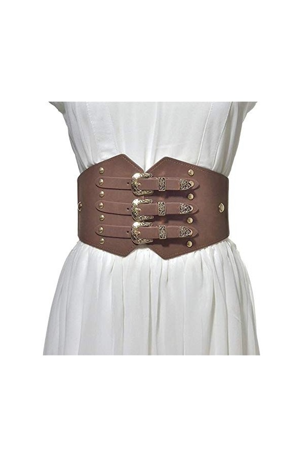 Black Sugar Serre Taille Ceinture Femme Fille Large Punk Rock Gothique Noir Marron Steampunk Pink Victorien Médiéval Bronze A